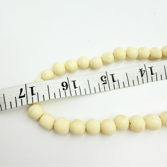 Vintage Tibetan Ivory Bone Mala Beaded Prayer Necklace - Picture 6 of 6